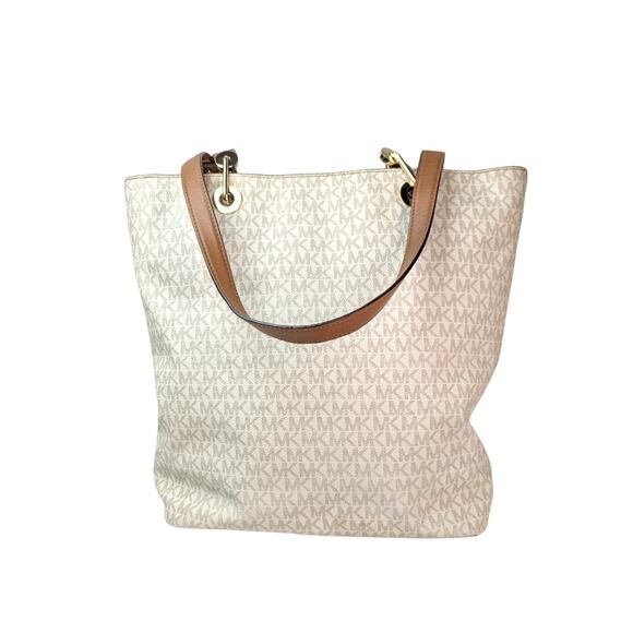 Pre-loved Michael Kors Signature Raven Large North South Top Zip Tote - Picture 3 of 8